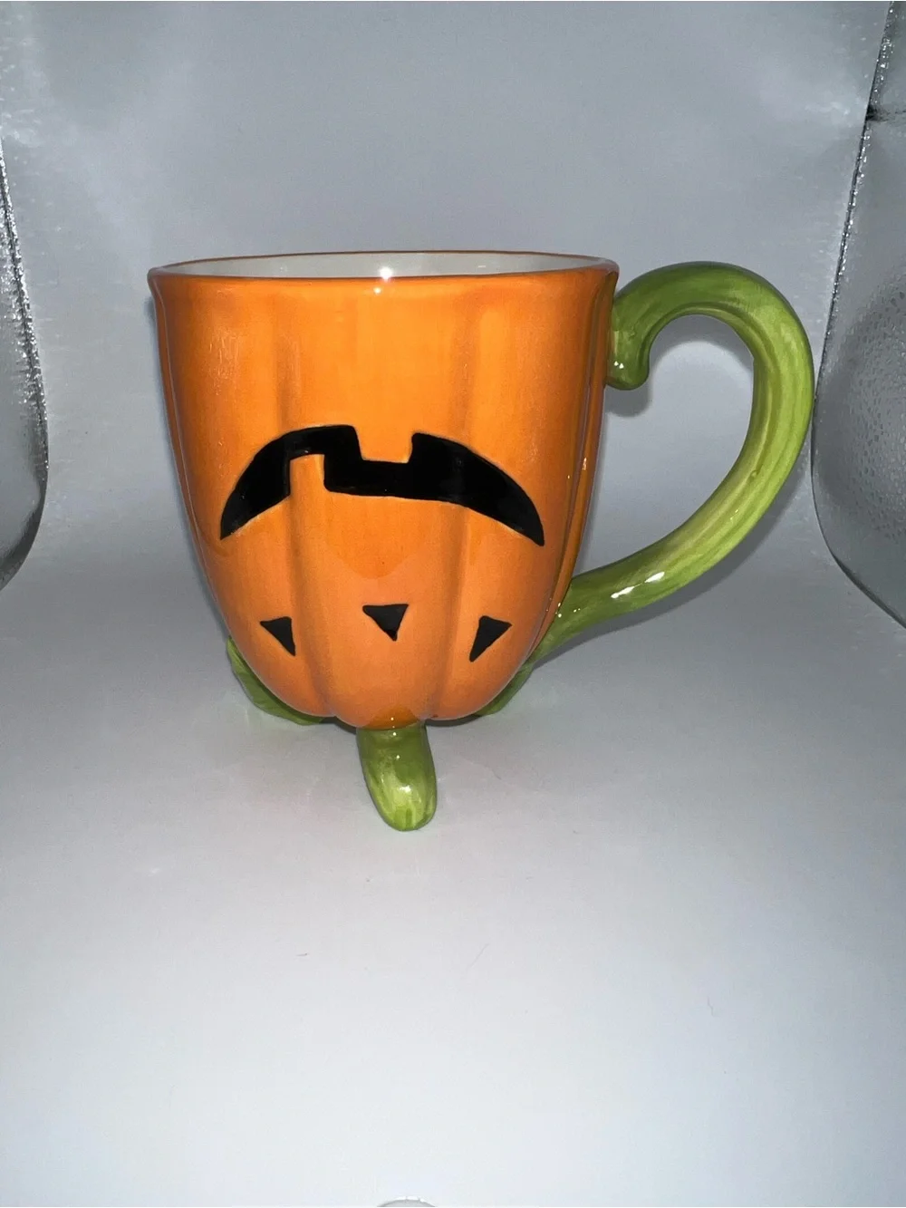 Halloween Pumpkin Ceramic Mug - Orange
